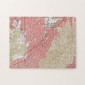  kaart van Burbank California (1966) Legpuzzel (Horizontaal)