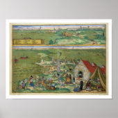 Kaart van Cadiz, van 'Civitates Orbis Terrarum' do Poster (Voorkant)