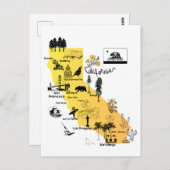 kaart van Californië (Voorkant / Achterkant)