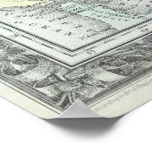 kaart van Californië (1860) Poster (Hoek)