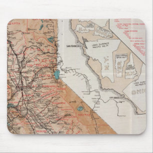 Kaart van Californië 2 Muismat