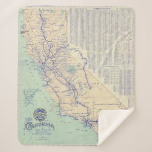 Kaart van Californië 4 Sherpa Deken