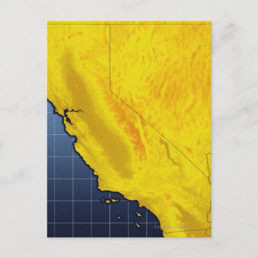 Kaart van Californië en Nevada (Voorkant)