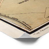 kaart van Cambridge Massachusetts (1877) Poster (Hoek)