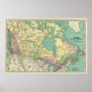  kaart van Canada (1897) Poster