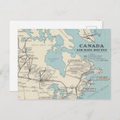 Kaart van Canada - Canada Air Mail Routes (Voorkant / Achterkant)
