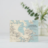 Kaart van Canada - Canada Air Mail Routes (Staand voorkant)