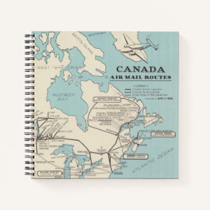 Kaart van Canada - Canada Air Mail Routes Notitieboek