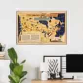 Kaart van Canada - Canadese parken Poster (Thuiskantoor)