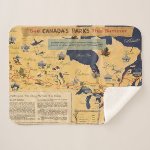 Kaart van Canada - Canadese parken Sherpa Deken