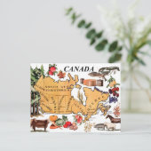 Kaart van Canada en diverse representatieve produc (Staand voorkant)