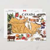 Kaart van Canada en diverse representatieve produc (Voorkant / Achterkant)