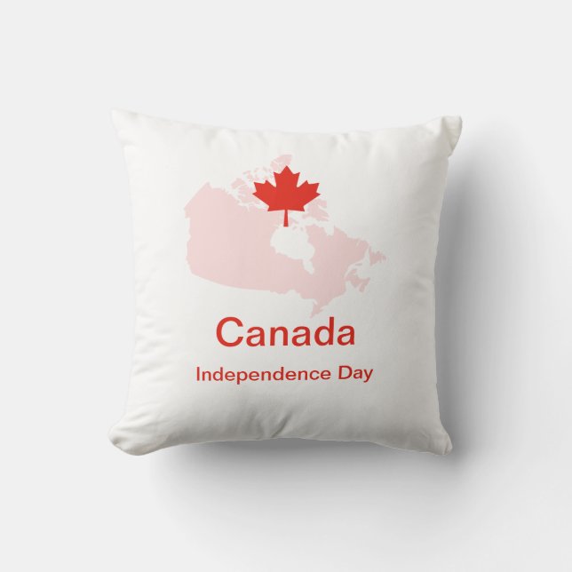 Kaart van Canadian Pride Maple Leaf Kussen (Voorkant)
