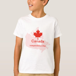 Kaart van Canadian Pride Maple Leaf T-shirt