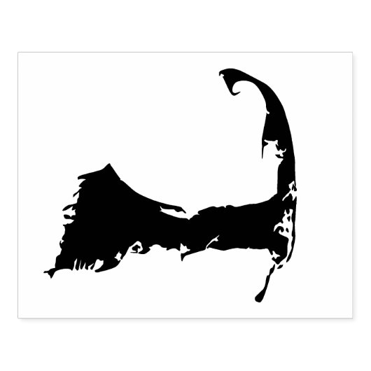 Kaart van Cape Cod Massachusetts Rubberstempel (Afrduk)