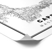 Kaart van Cape Cod Poster (Hoek)