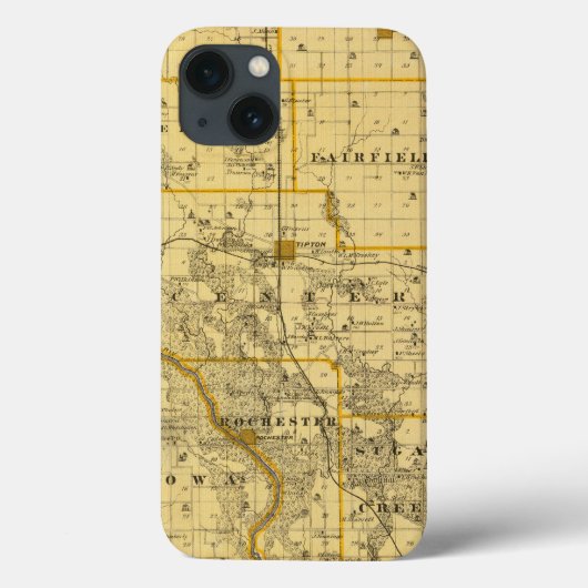 Kaart van Cedar County, staat Iowa Case-Mate iPhone Case (Achterkant)