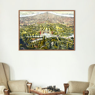  kaart van Central Park, New York, 1873 Poster