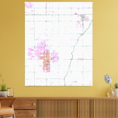 kaart van Chandler en Gilbert Arizona (1952) Canvas Afdruk (Insitu (Woonkamer))