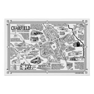 Kaart van Charfield Village Poster Perfect Poster