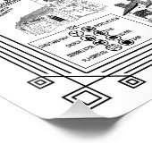 Kaart van Charfield Village Poster Perfect Poster (Hoek)