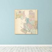 Kaart van Chatfield, Kaart van Caledonië, Minn Canvas Afdruk (Insitu (Houten vloer))