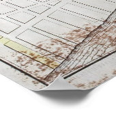 kaart van Chicago (1836) Poster (Hoek)