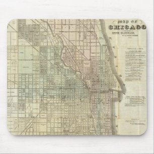  kaart van Chicago (1857) Muismat