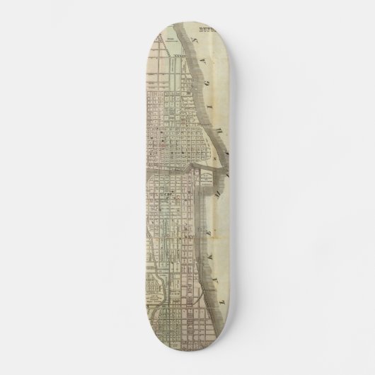kaart van Chicago (1857) Skateboard (Voorkant)