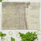  kaart van Chicago (1857) Theedoek (Gevouwen)