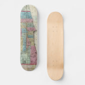 kaart van Chicago (1869) Skateboard (Voorkant)