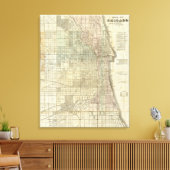 Kaart van Chicago Canvas Afdruk (Insitu (Woonkamer))