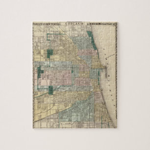 Kaart van Chicago City Legpuzzel