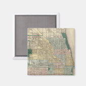 Kaart van Chicago City Magneet (Voorkant / Achterkant)