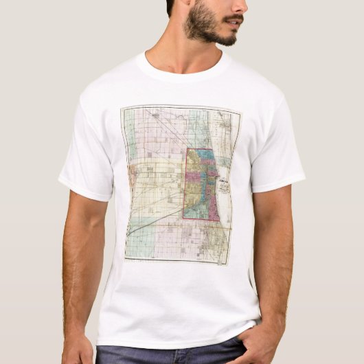 Kaart van Chicago T-shirt (Voorkant)