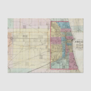 Kaart van Chicago Tissuepapier