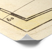  kaart van Chili en Argentinië (1732) Poster (Hoek)