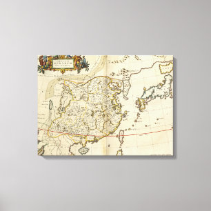 kaart van China 1662 Canvas Afdruk