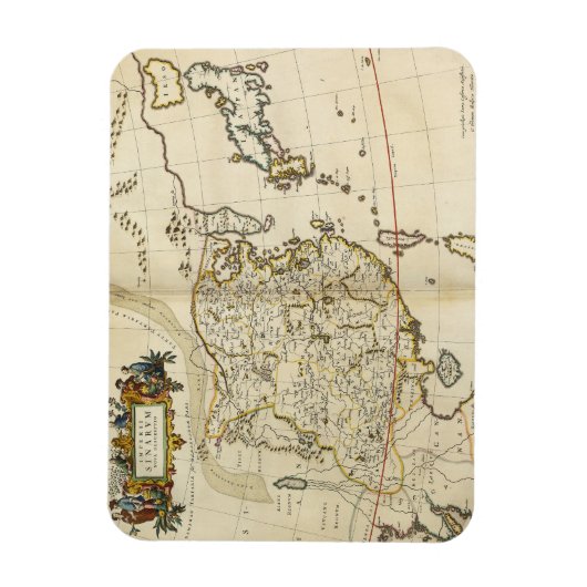 kaart van China | 1662 Magneet (Verticaal)