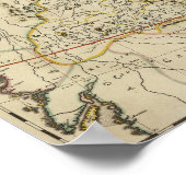 kaart van China | 1662 Poster (Hoek)