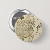  kaart van China | 1662 Ronde Button 5,7 Cm (Voorkant /achterkant)