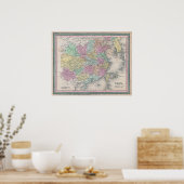  kaart van China, 1853 Poster (Keuken)