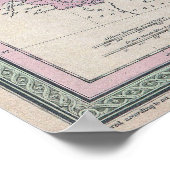  kaart van China, 1853 Poster (Hoek)