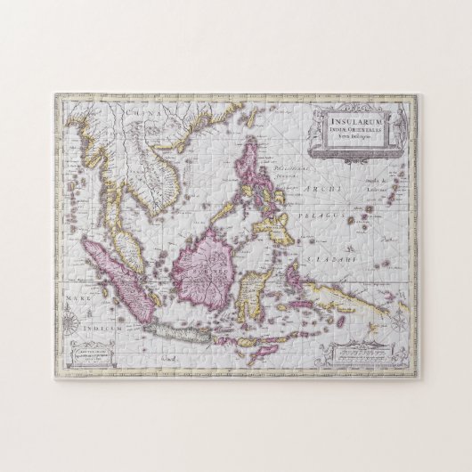 Kaart van China en Indonesië | 1710 Legpuzzel (Horizontaal)