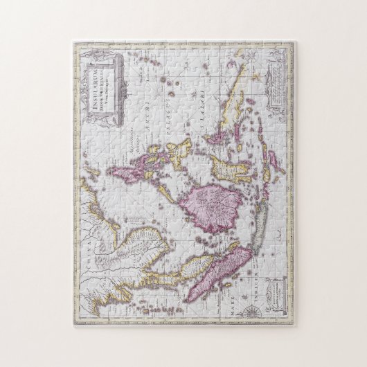 Kaart van China en Indonesië | 1710 Legpuzzel (Verticaal)