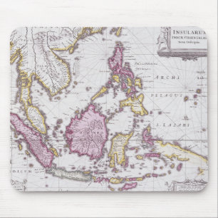 Kaart van China en Indonesië   1710 Muismat