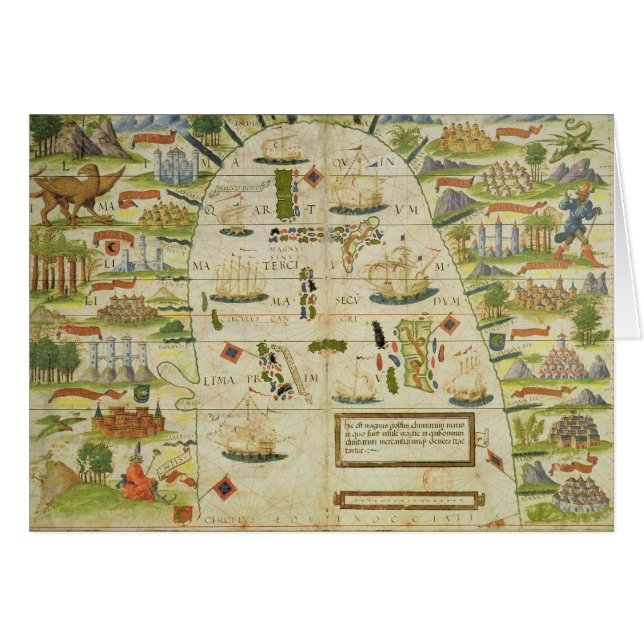 Kaart van China zee, facsimile van Miller Atlas (Voorkant Horizontaal)