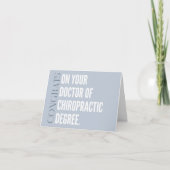 Kaart van chiropractisch Afstuderen, Chiropractor (Voorkant)