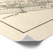 kaart van Cincinnati Ohio (1915) Poster (Hoek)