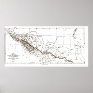 kaart van CIRCASSIA1840 Poster